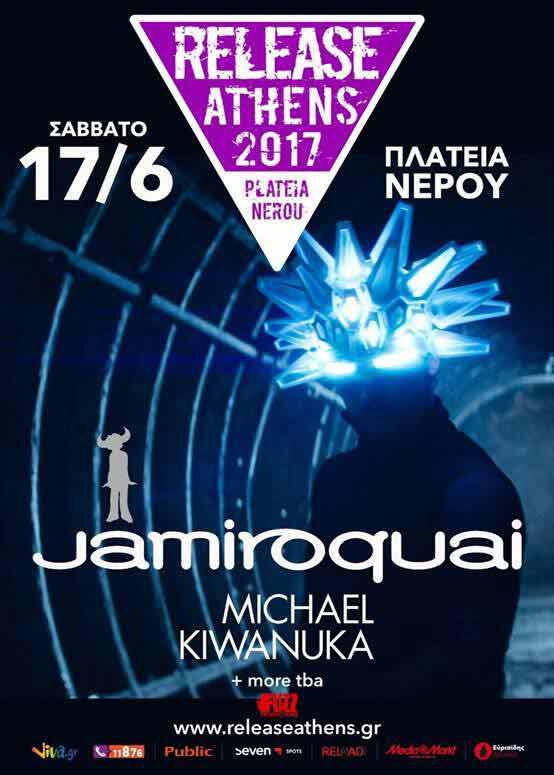 Οι Jamiroquai και ο Michael Kiwanuka στο Release Athens 2017