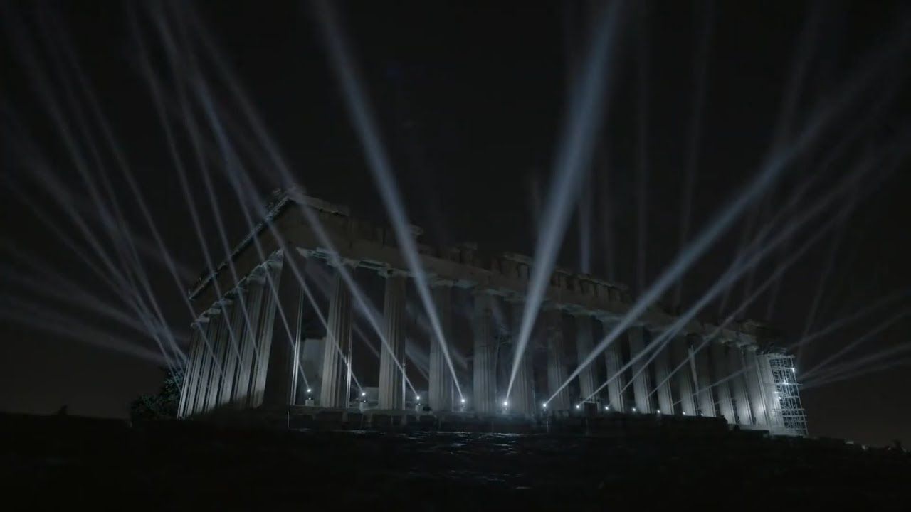 Ο φωτισμός της Ακρόπολης (drone video)